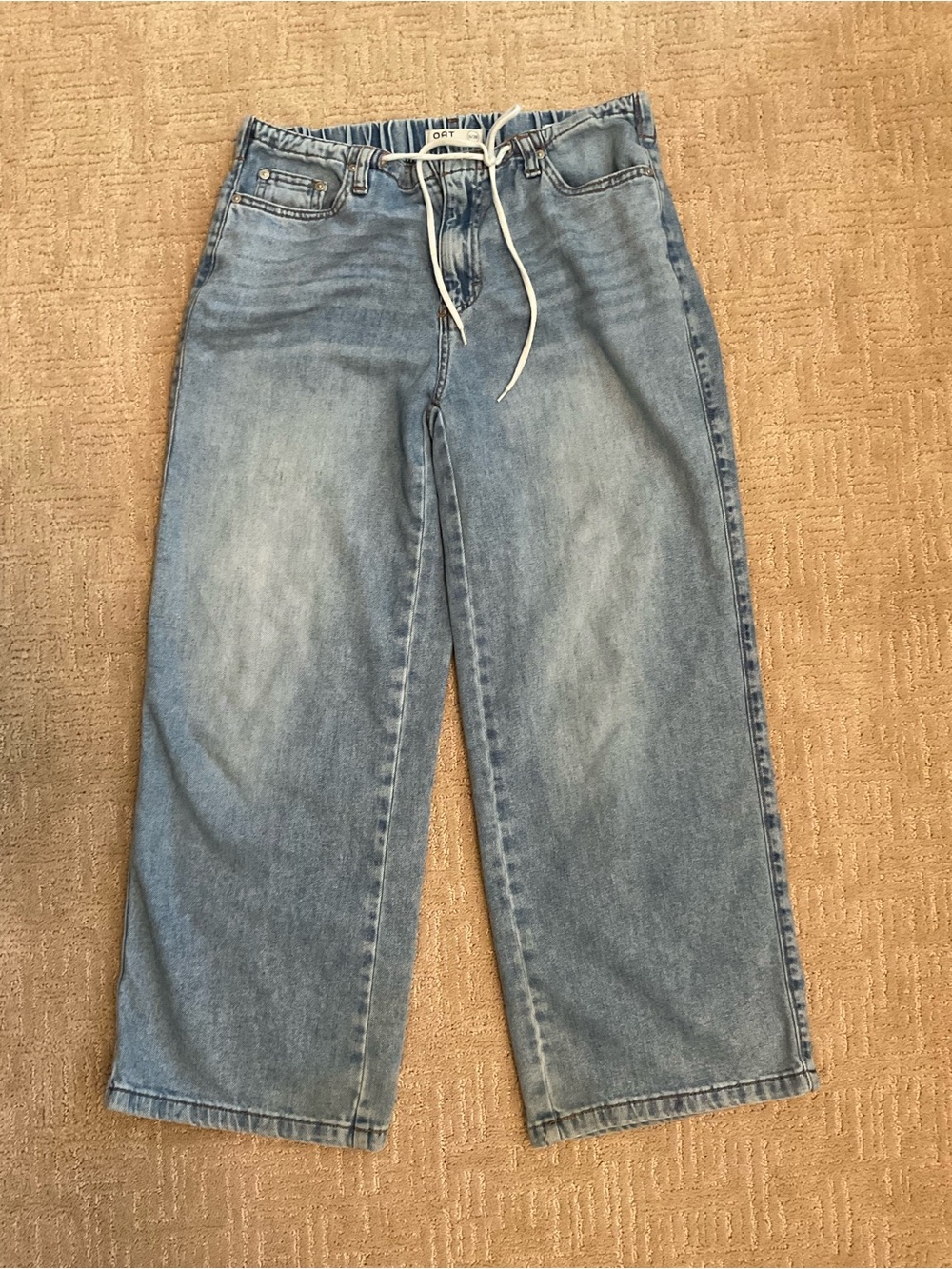 💙 OAT New York Women Jeans Cloud Luxe Light Blue Cropped Ankle Sz 6/28 EUC
